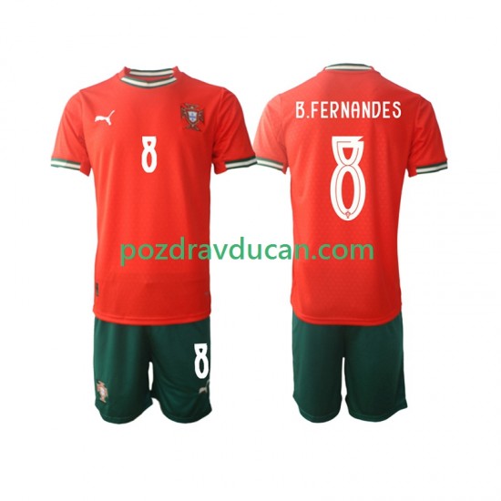 Nogometni Dresovi Portugal Bruno Fernandes 8 Dječji Domaći dres 2025-2026 Kratkih Rukava