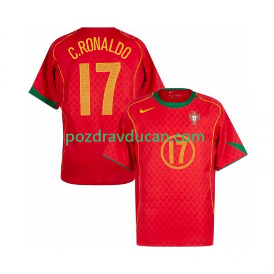 Nogometni Dresovi Portugal Cristiano Ronaldo 17 Retro Muški Domaći dres 2004 Kratkih Rukava