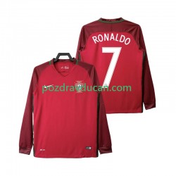 Nogometni Dresovi Portugal Cristiano Ronaldo 7 2016 Retro Muški Domaći dres Dugi Rukav