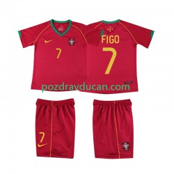 Nogometni Dresovi Portugal FIGO 7 Retro Dječji Domaći dres 2006 Kratkih Rukava