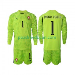 Nogometni Dresovi Portugal Diogo Costa 1 Vratar Dječji Domaći dres 2025 Dugi Rukav