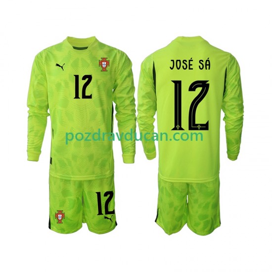 Nogometni Dresovi Portugal Jose Sa 12 Vratar Dječji Domaći dres 2025 Dugi Rukav