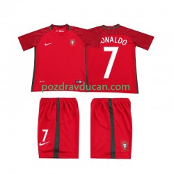 Nogometni Dresovi Portugal RONALDO 7 2016 Retro Dječji Domaći dres Kratkih Rukava