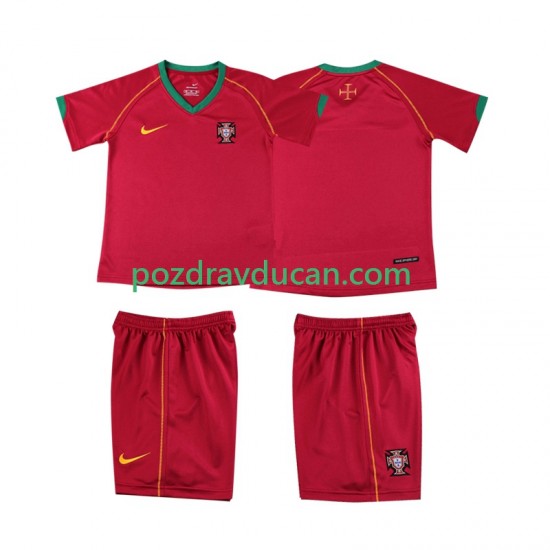 Nogometni Dresovi Portugal Retro Dječji Domaći dres 2006 Kratkih Rukava
