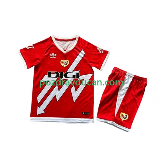 Nogometni Dresovi Rayo Vallecano Dječji Domaći dres 2024-2025 Kratkih Rukava