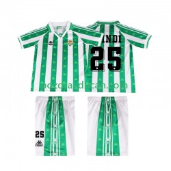 Nogometni Dresovi Real Betis FINIDI 25 1996 1997 Retro Dječji Domaći dres Kratkih Rukava