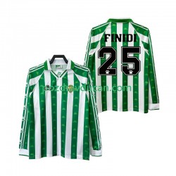 Nogometni Dresovi Real Betis FINIDI 25 1996 1997 Retro Muški Domaći dres Dugi Rukav
