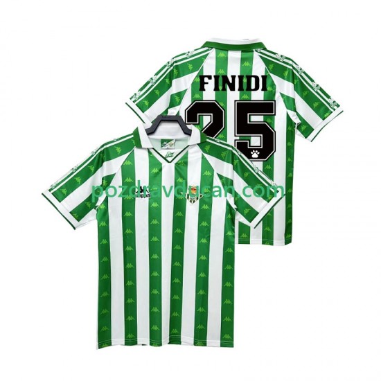 Nogometni Dresovi Real Betis FINIDI 25 1996 1997 Retro Muški Domaći dres Kratkih Rukava