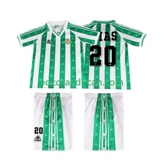 Nogometni Dresovi Real Betis Tomas Olias 20 1996 1997 Retro Dječji Domaći dres Kratkih Rukava