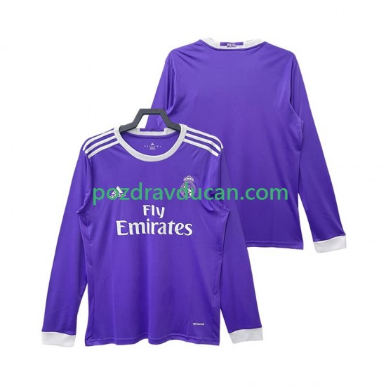Nogometni Dresovi Real Madrid 2016 2017 Retro Muški Gostujući dres Dugi Rukav