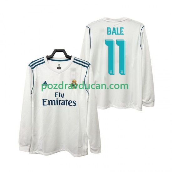 Nogometni Dresovi Real Madrid BALE 11 2017 2018 Retro Muški Domaći dres Dugi Rukav
