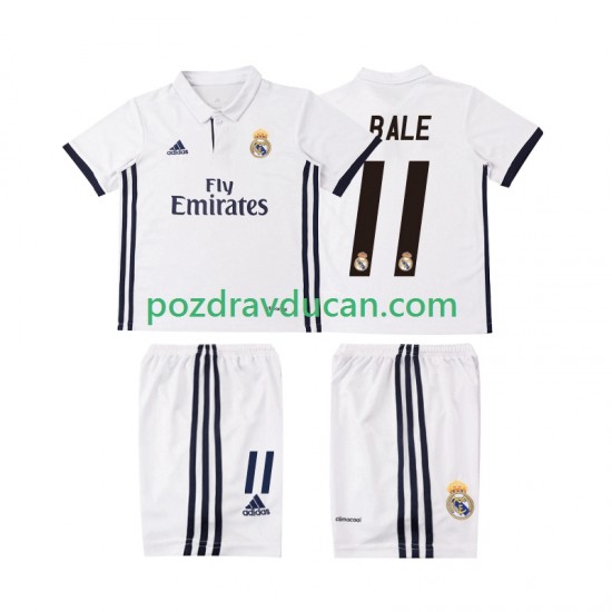Nogometni Dresovi Real Madrid BALE 11 2016 2017 Retro Dječji Domaći dres Kratkih Rukava
