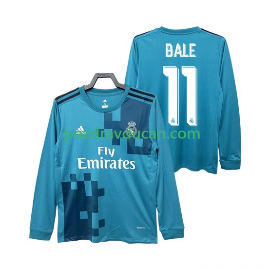 Nogometni Dresovi Real Madrid BALE 11 2017 2018 Retro Muški Treći dres Dugi Rukav