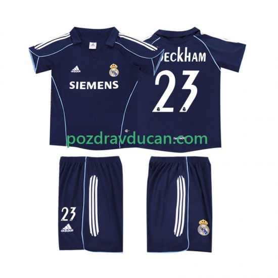Nogometni Dresovi Real Madrid BECKHAM 23 2005 Retro Dječji Gostujući dres 2006 Kratkih Rukava