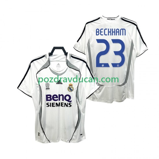 Nogometni Dresovi Real Madrid BECKHAM 23 2007 Retro Muški Domaći dres 2006 Kratkih Rukava