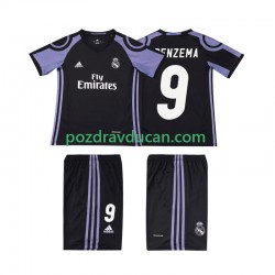 Nogometni Dresovi Real Madrid BENZEMA 9 2016 2017 Retro Dječji Treći dres Kratkih Rukava