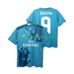 Nogometni Dresovi Real Madrid BENZEMA 9 2017 2018 Retro Muški Treći dres Kratkih Rukava
