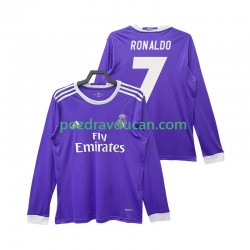 Nogometni Dresovi Real Madrid Cristiano Ronaldo 7 2016 2017 Retro Muški Gostujući dres Dugi Rukav