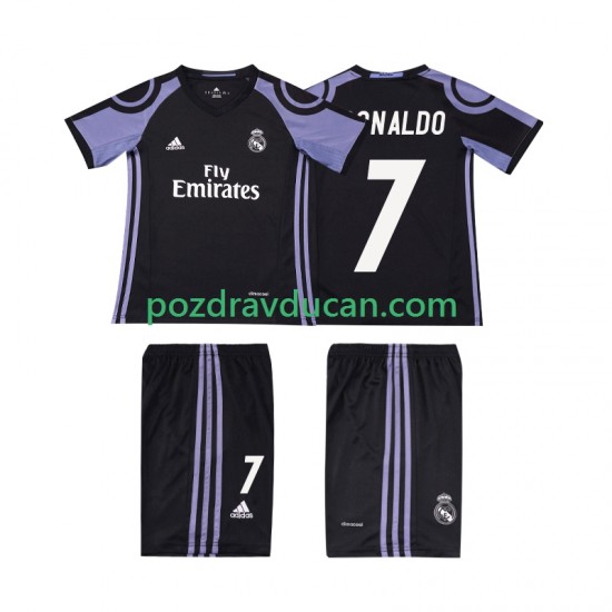 Nogometni Dresovi Real Madrid Cristiano Ronaldo 7 2016 2017 Retro Dječji Treći dres Kratkih Rukava