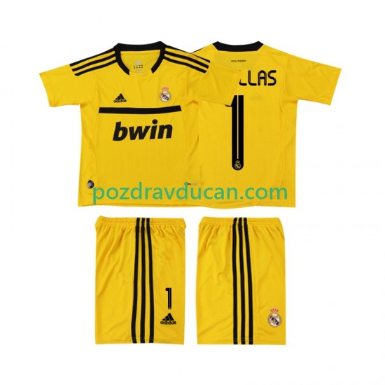 Nogometni Dresovi Real Madrid CASILLAS 1 2012 Vratar Retro Dječji Domaći dres 2011 Kratkih Rukava