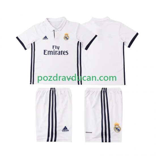 Nogometni Dresovi Real Madrid 2016 2017 Retro Dječji Domaći dres Kratkih Rukava