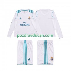 Nogometni Dresovi Real Madrid 2017 2018 Retro Dječji Domaći dres Dugi Rukav