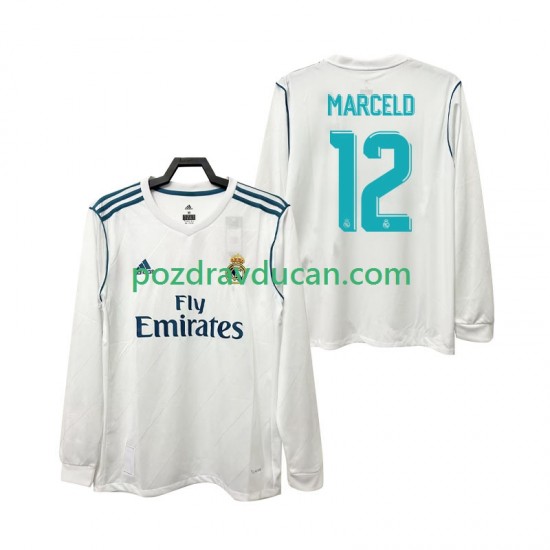 Nogometni Dresovi Real Madrid MARCELD 12 2017 2018 Retro Muški Domaći dres Dugi Rukav