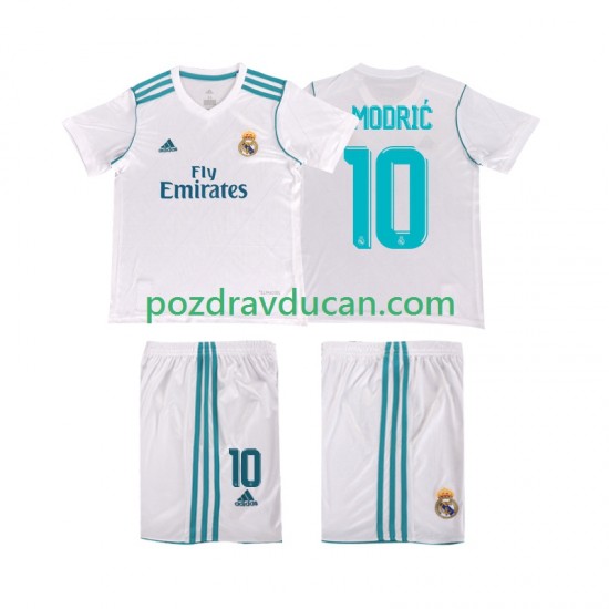Nogometni Dresovi Real Madrid Modrić 10 2017 2018 Retro Dječji Domaći dres Kratkih Rukava