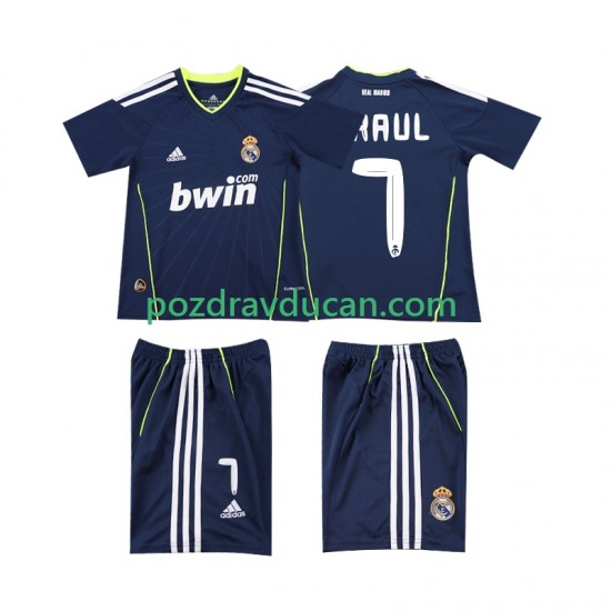 Nogometni Dresovi Real Madrid PAUL 7 Retro Dječji Gostujući dres 2011 2010 Kratkih Rukava