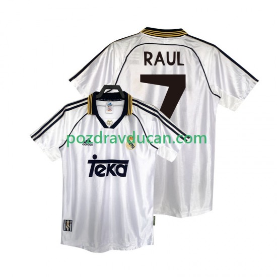 Nogometni Dresovi Real Madrid RAUL 7 2000 Retro Muški Domaći dres 1998 Kratkih Rukava