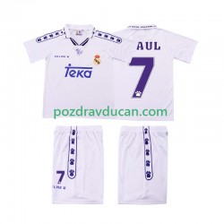 Nogometni Dresovi Real Madrid RAUL 7 1996 Retro Dječji Domaći dres 1994 Kratkih Rukava