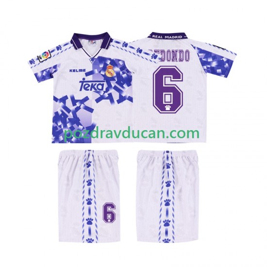 Nogometni Dresovi Real Madrid REDONDO 6 1996 1997 Retro Dječji Treći dres Kratkih Rukava