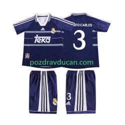 Nogometni Dresovi Real Madrid ROBERTO CARLOS 3 Retro Dječji Gostujući dres 1998 1999 Kratkih Rukava