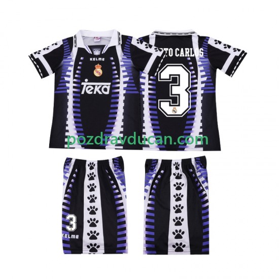 Nogometni Dresovi Real Madrid ROBERTO CARLOS 3 1997 Retro Dječji Treći dres 1998 Kratkih Rukava