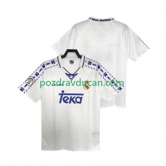 Nogometni Dresovi Real Madrid 1996 1997 Retro Muški Domaći dres Kratkih Rukava