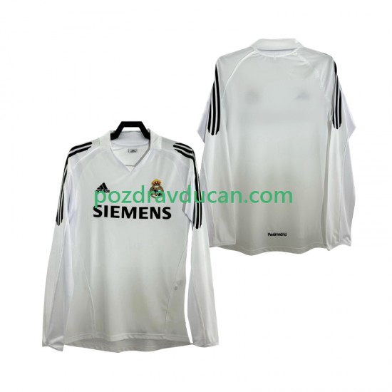 Nogometni Dresovi Real Madrid 2005 Retro Muški Domaći dres 2006 Dugi Rukav