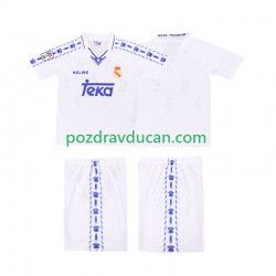 Nogometni Dresovi Real Madrid 1996-1997 Retro Dječji Domaći dres Kratkih Rukava