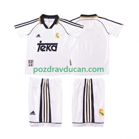 Nogometni Dresovi Real Madrid 2000 Retro Dječji Domaći dres 1998 Kratkih Rukava