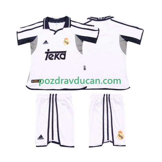Nogometni Dresovi Real Madrid 2001 Retro Dječji Domaći dres 2002 Kratkih Rukava