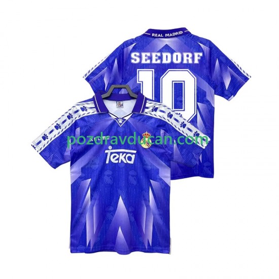 Nogometni Dresovi Real Madrid SEEDORF 10 1996 1997 Retro Muški Gostujući dres Kratkih Rukava