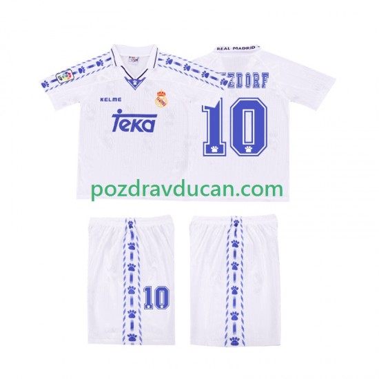 Nogometni Dresovi Real Madrid SEEDORF 10 1996 1997 Retro Dječji Domaći dres Kratkih Rukava