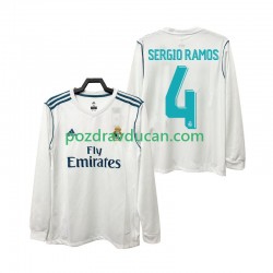 Nogometni Dresovi Real Madrid SERGIO RAMOS 4 2017 2018 Retro Muški Domaći dres Dugi Rukav