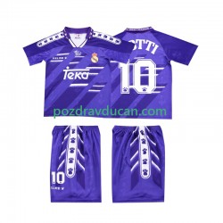 Nogometni Dresovi Real Madrid TOTTI 10 1996 Retro Dječji Gostujući dres 1994 Kratkih Rukava