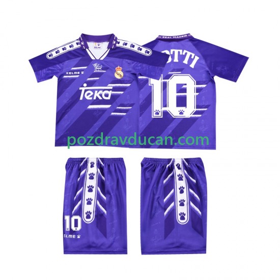 Nogometni Dresovi Real Madrid TOTTI 10 1996 Retro Dječji Gostujući dres 1994 Kratkih Rukava