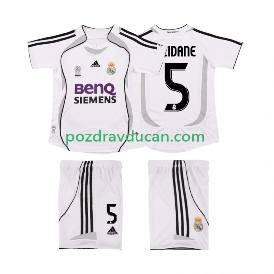 Nogometni Dresovi Real Madrid ZIDANE 5 2007 Retro Dječji Domaći dres 2006 Kratkih Rukava
