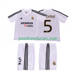 Nogometni Dresovi Real Madrid ZIDANE 5 5 Retro Dječji Domaći dres 2002 2004 Kratkih Rukava