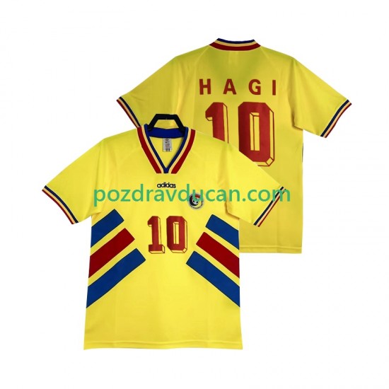 Nogometni Dresovi Rumunjska Hagi 10 Retro Muški Domaći dres 1994 Kratkih Rukava