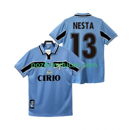Nogometni Dresovi SS Lazio NESTA 13 Retro Muški Domaći dres 1998 1999 Kratkih Rukava