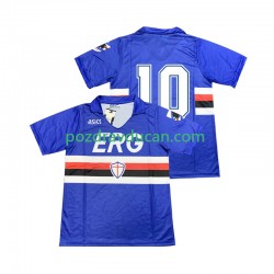 Nogometni Dresovi Sampdoria 10 1990 1991 Retro Muški Domaći dres Kratkih Rukava