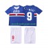 Nogometni Dresovi Sampdoria VIALLI 9 1990 1991 Retro Dječji Domaći dres Kratkih Rukava